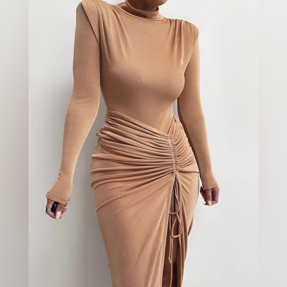 JLUXLABEL Tan Skirt Set